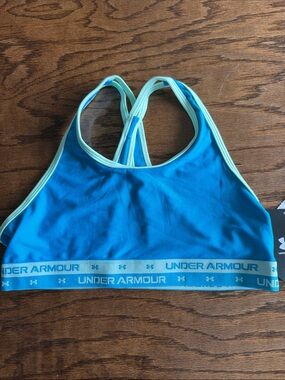 Under Armour Blue Sports Bra with Mint Trim